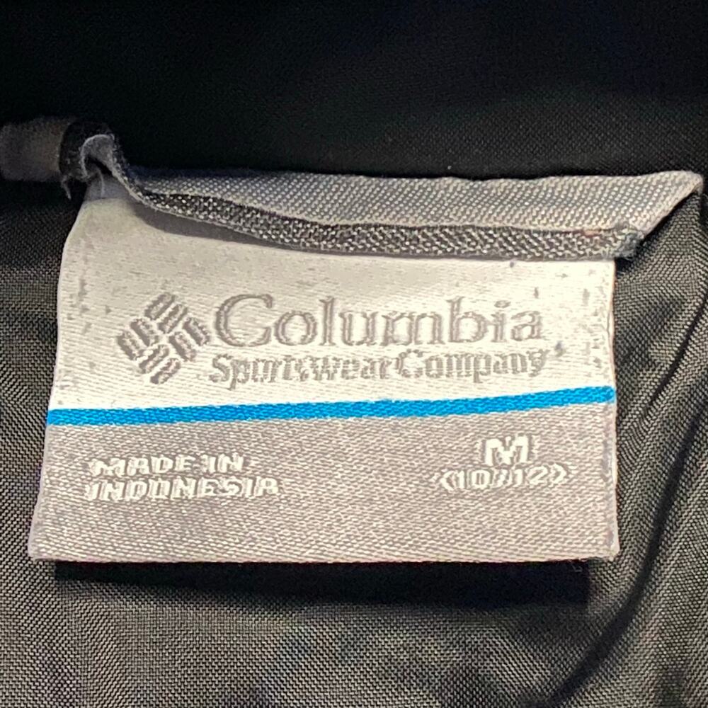 Columbia Puffer Jacket Boys Sz M 10/12 Blue Black Full Zip Hooded - Picture 3 of 10